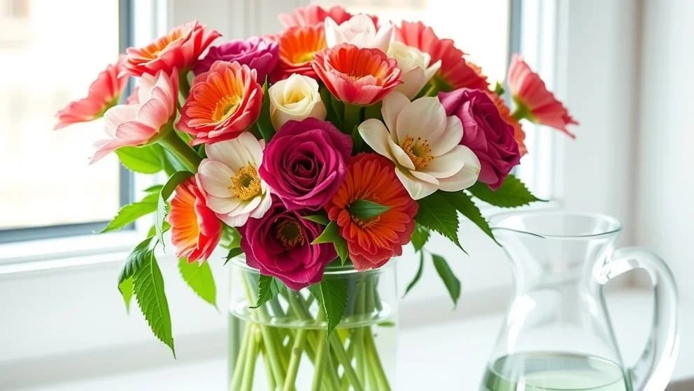 Färskt vatten till blommorna gör dem friskare